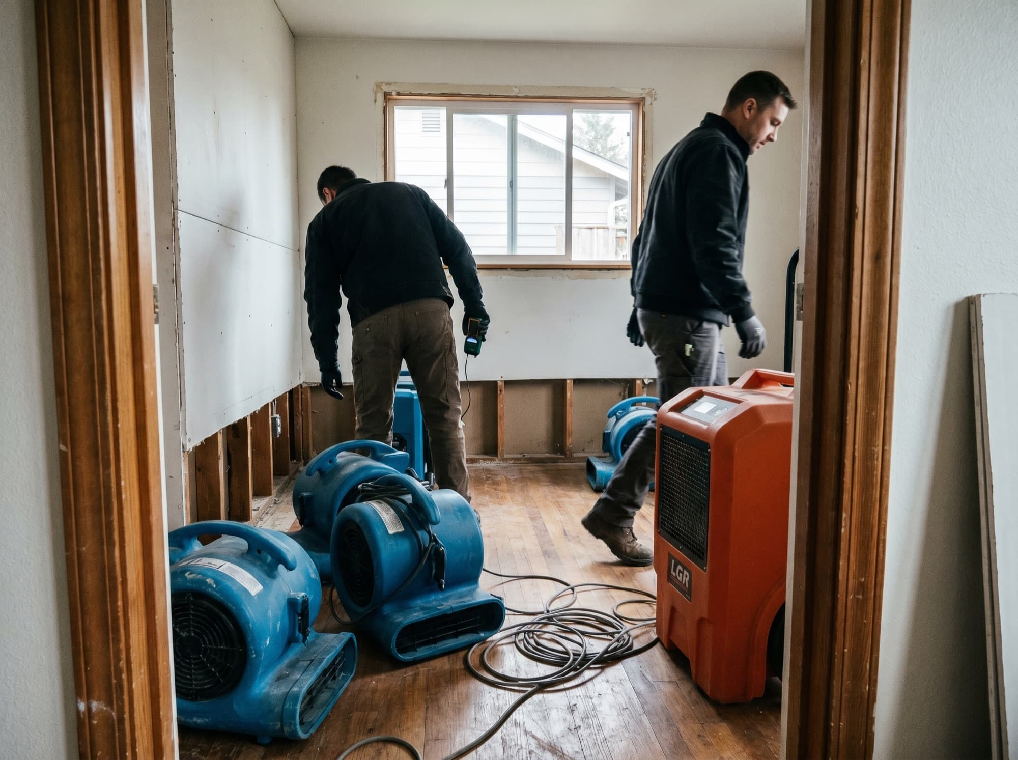 Mitig8 Restoration crew on a Clark County job site